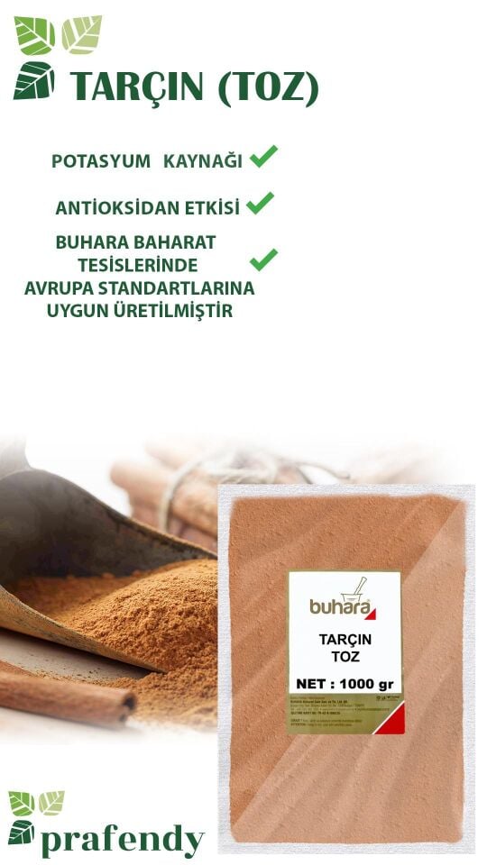 BUHARA TOPTAN TOZ TARÇIN 1 KG x 10 Ad - 10 KG
