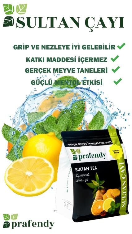 PRAFENDY TOPTAN SULTAN ÇAYI GERÇEK MEYVE TANELİ 1 Kg x 6 Ad.