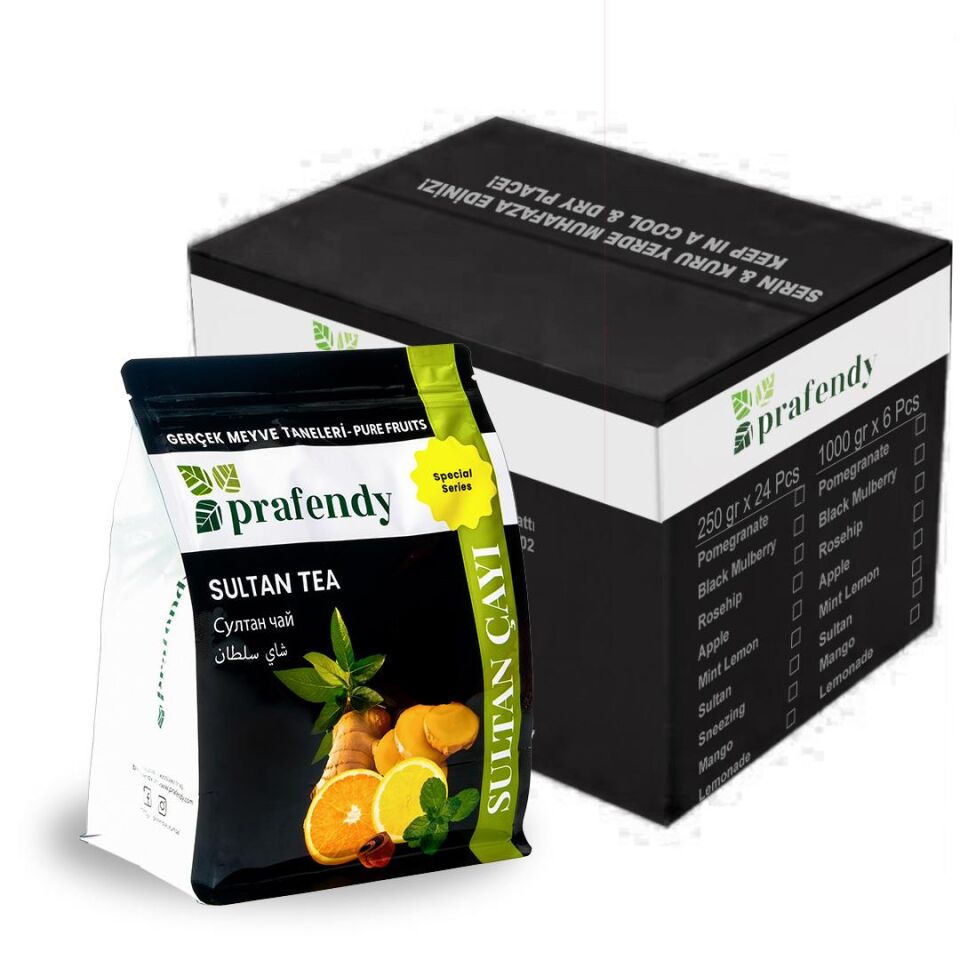 PRAFENDY TOPTAN SULTAN ÇAYI GERÇEK MEYVE TANELİ 1 Kg x 6 Ad.