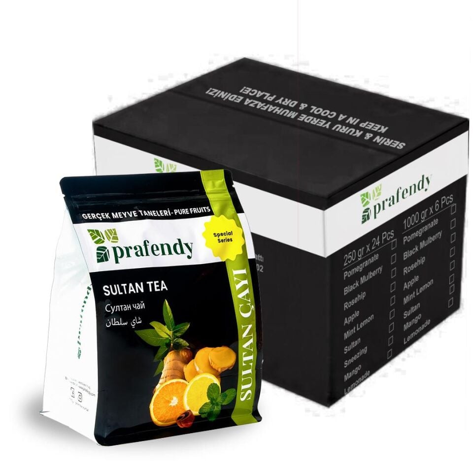 PRAFENDY TOPTAN SULTAN ÇAYI GERÇEK MEYVE TANELİ 1 Kg x 6 Ad.