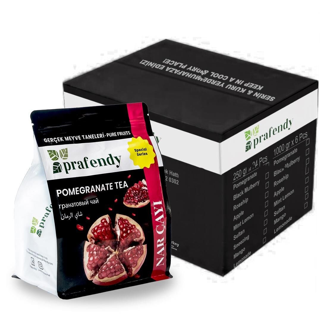 PRAFENDY TOPTAN NAR ÇAYI GERÇEK MEYVE TANELİ 1 Kg x 6 Ad.