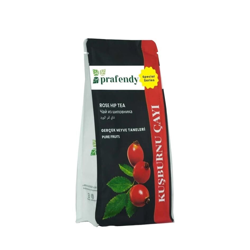 PRAFENDY KUŞBURNU ÇAYI GERÇEK MEYVE TANELİ 250 gr x 24 Ad.