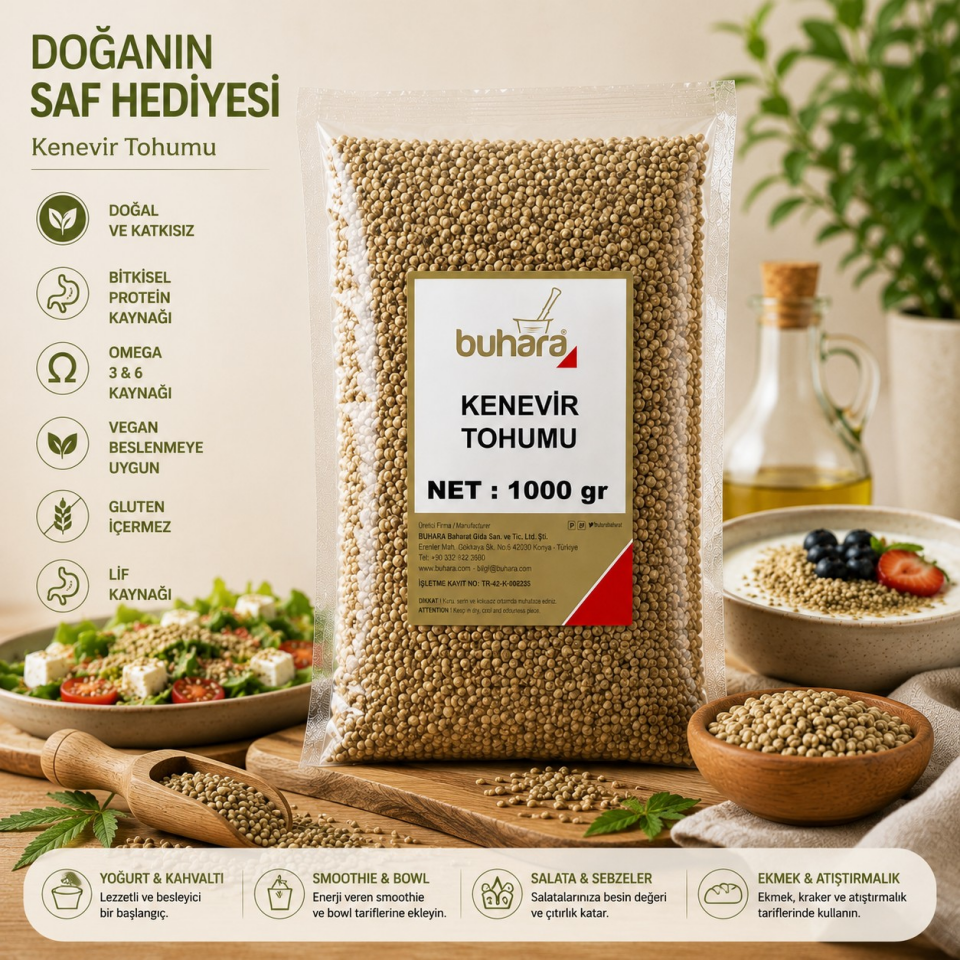 BUHARA KENEVİR TOHUMU 1000 GR