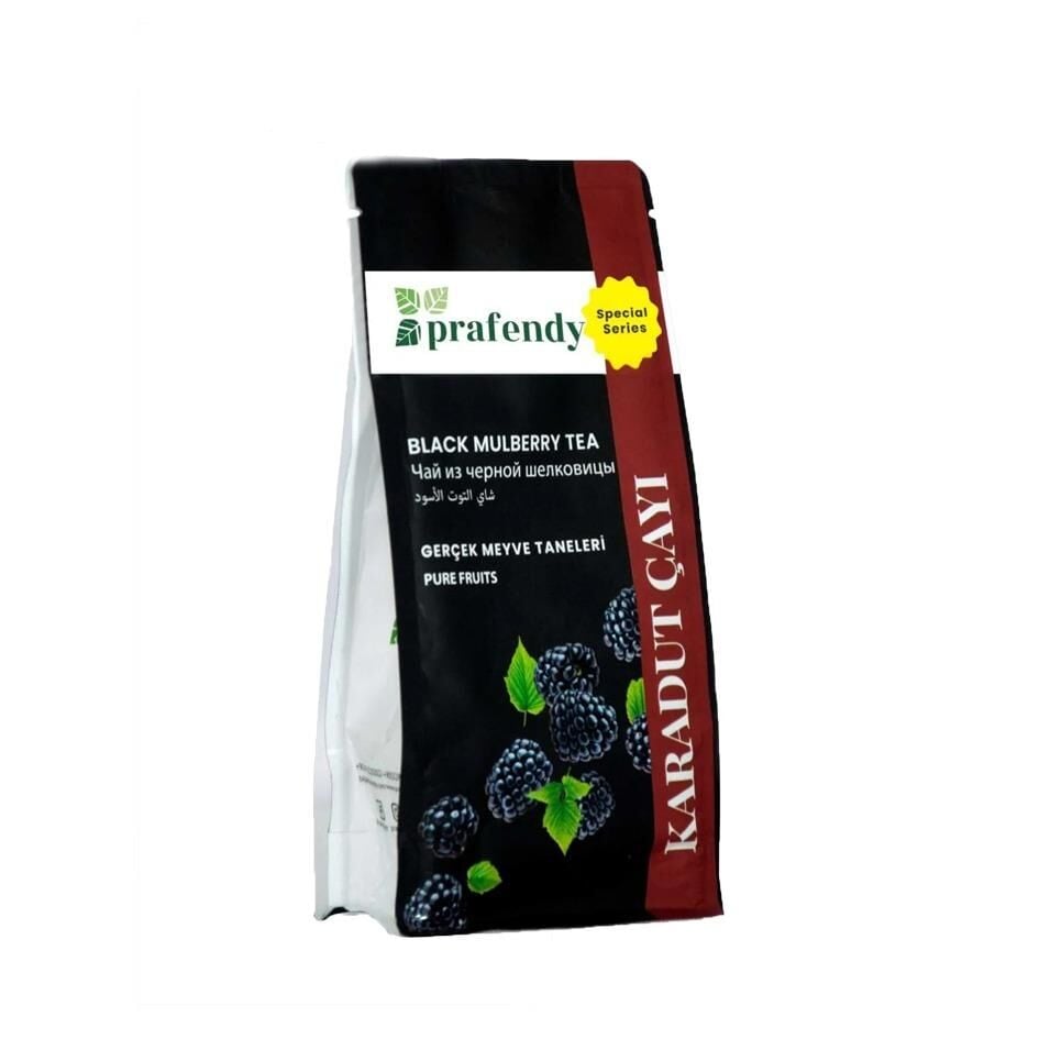 PRAFENDY KARADUT ÇAYI GERÇEK MEYVE TANELİ 250 gr x 24 Ad.