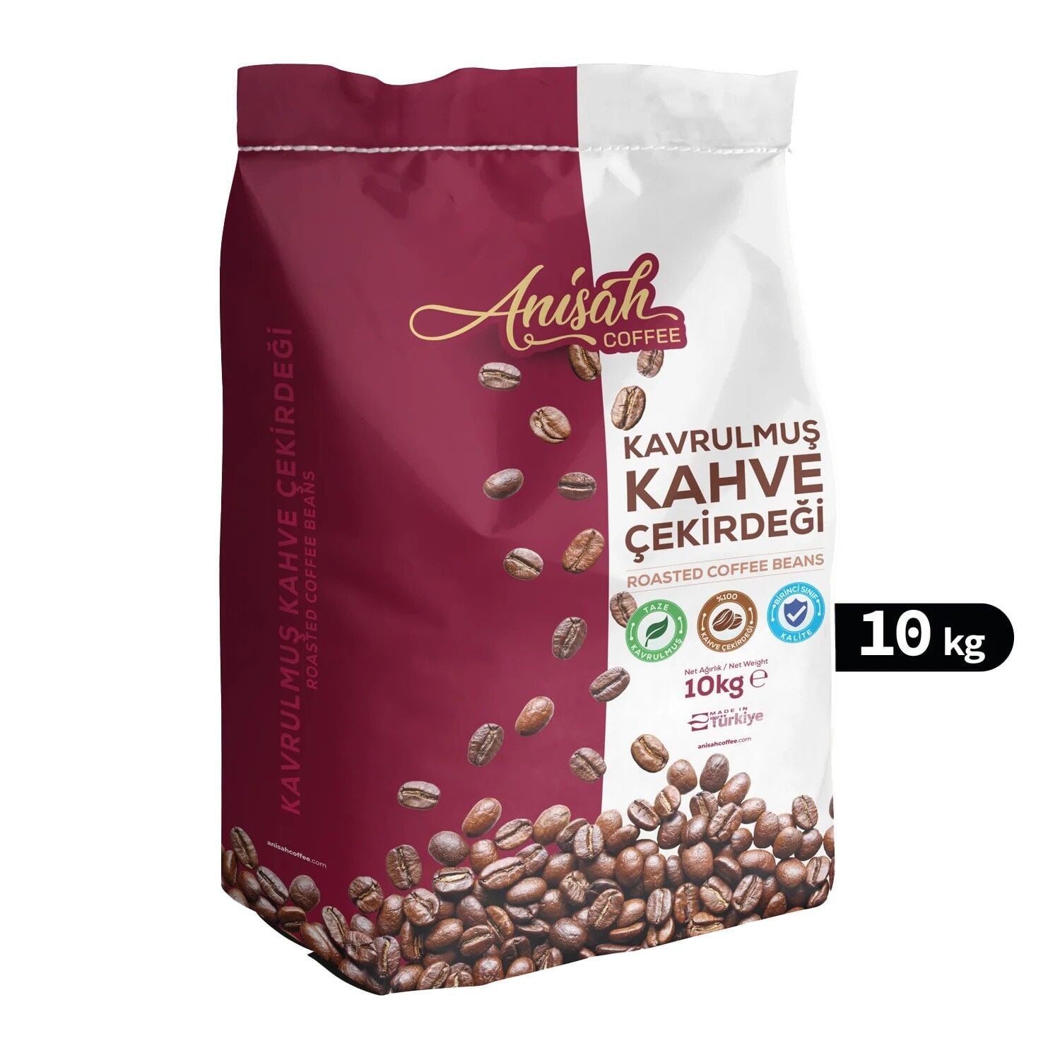 ANİŞAH KAVRULMUŞ TÜRK KAHVESİ ÇEKİRDEĞİ ÇUVAL 10 KG- Orta Kavrum